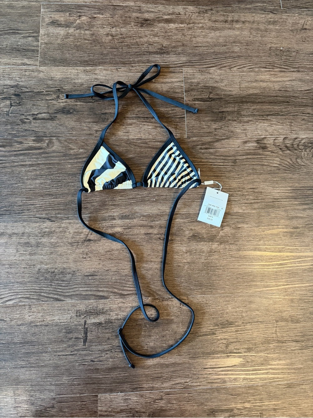 NWT SOLID AND STRIPED Triangle Bikini Top
